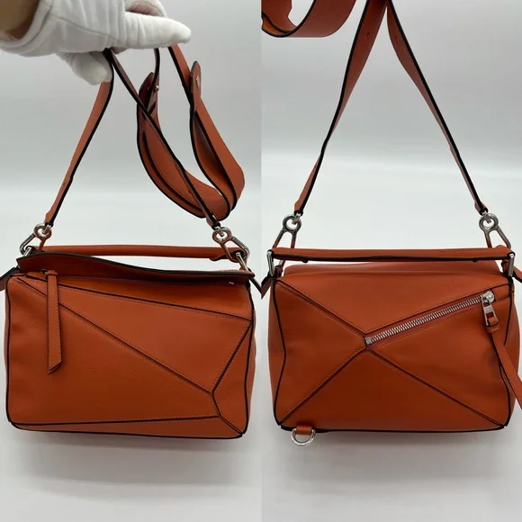 Authentic Loewe Small Puzzle in classic Calfskin - Picture 9 of 17